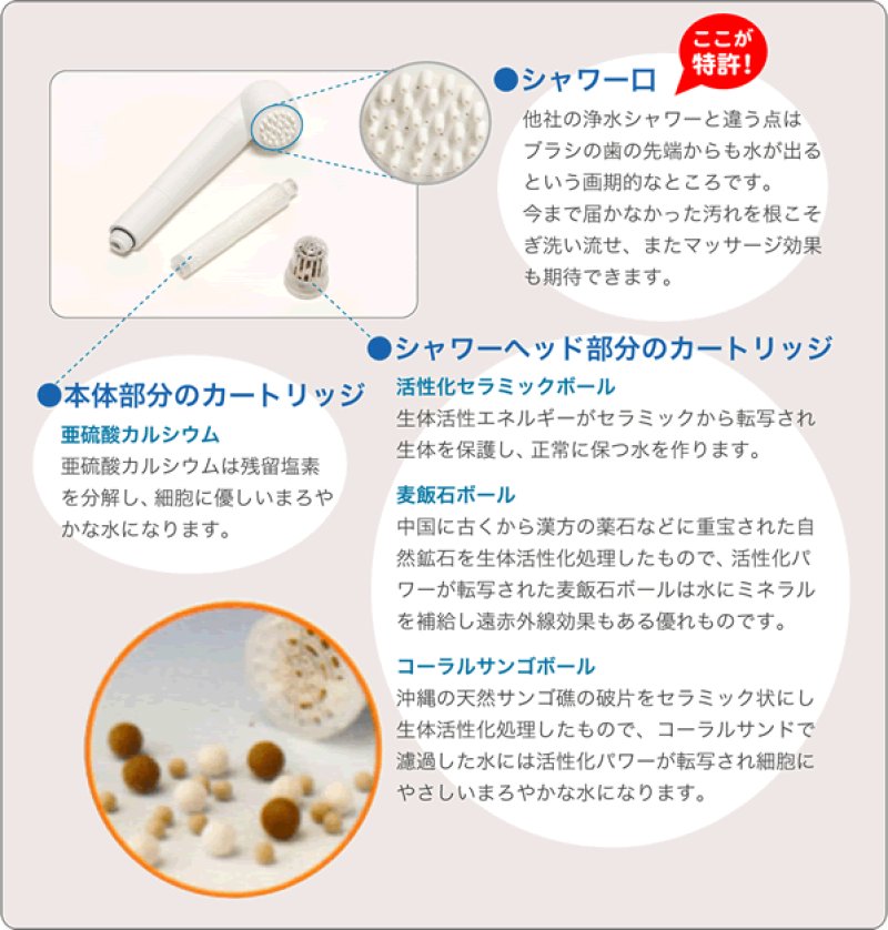 画像1: マイクロバブル発生器 BU-BU(ブブ)シャワーセット